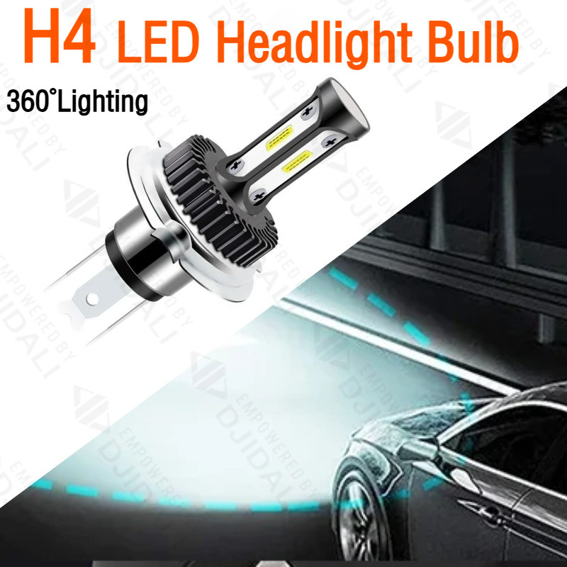 H4 LED Headlight Bulbs 360-Degree All-Round Lighting High Low Beam ...