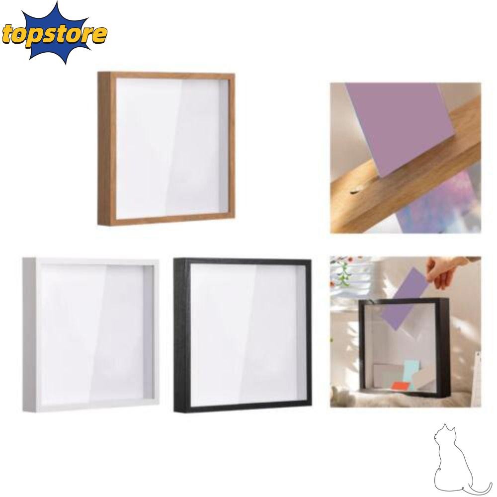 TOPSTORED Travel Shadow Box, Transparent Wall Mounted Ticket Shadow Box ...