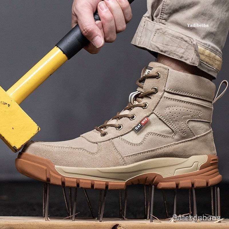 New Indestructible Work Boots High Top Men Safety Shoes Male Anti ...