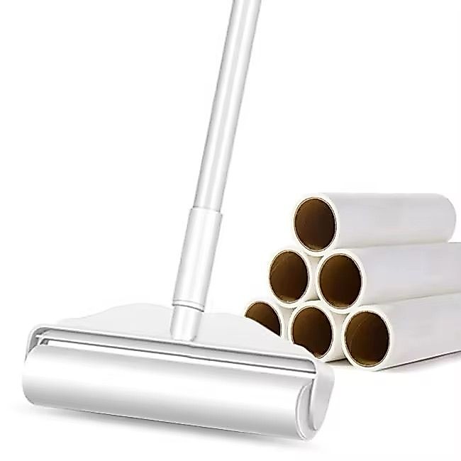 Roller Stick Mop 16/19/24cm Sticky Lint Roller Detachable Rod Pet Hair ...