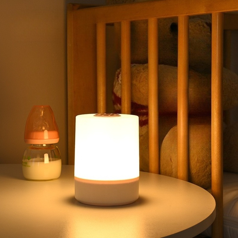 Bedside Light Lamp LED Night Mini Table Touchlight Round For Corridor ...
