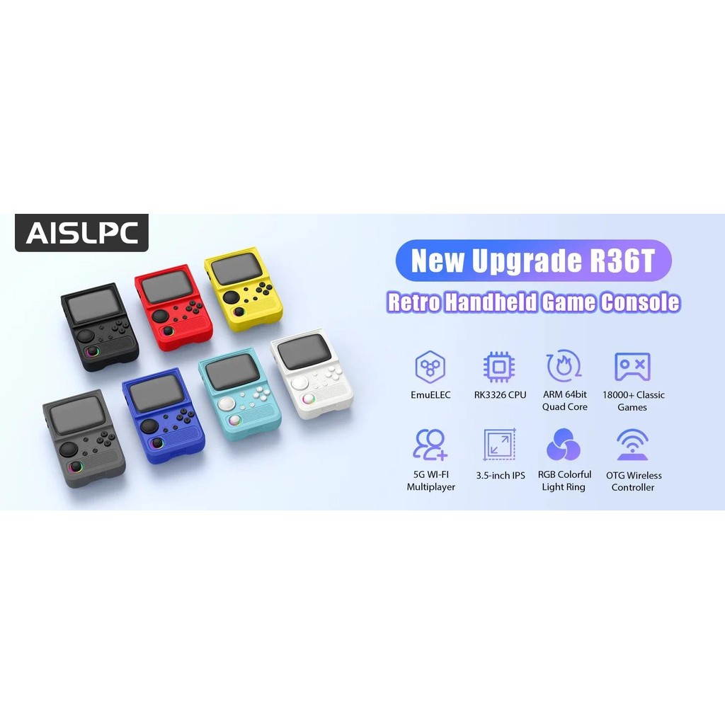 R36T Retro Game Console 22,000+ Preloaded Games, Portable Handheld ...