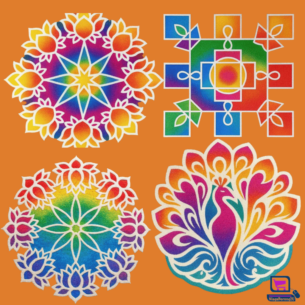 Reusable Kolam Rangoli Mat – Easy Setup Indian Entrance Decor for ...