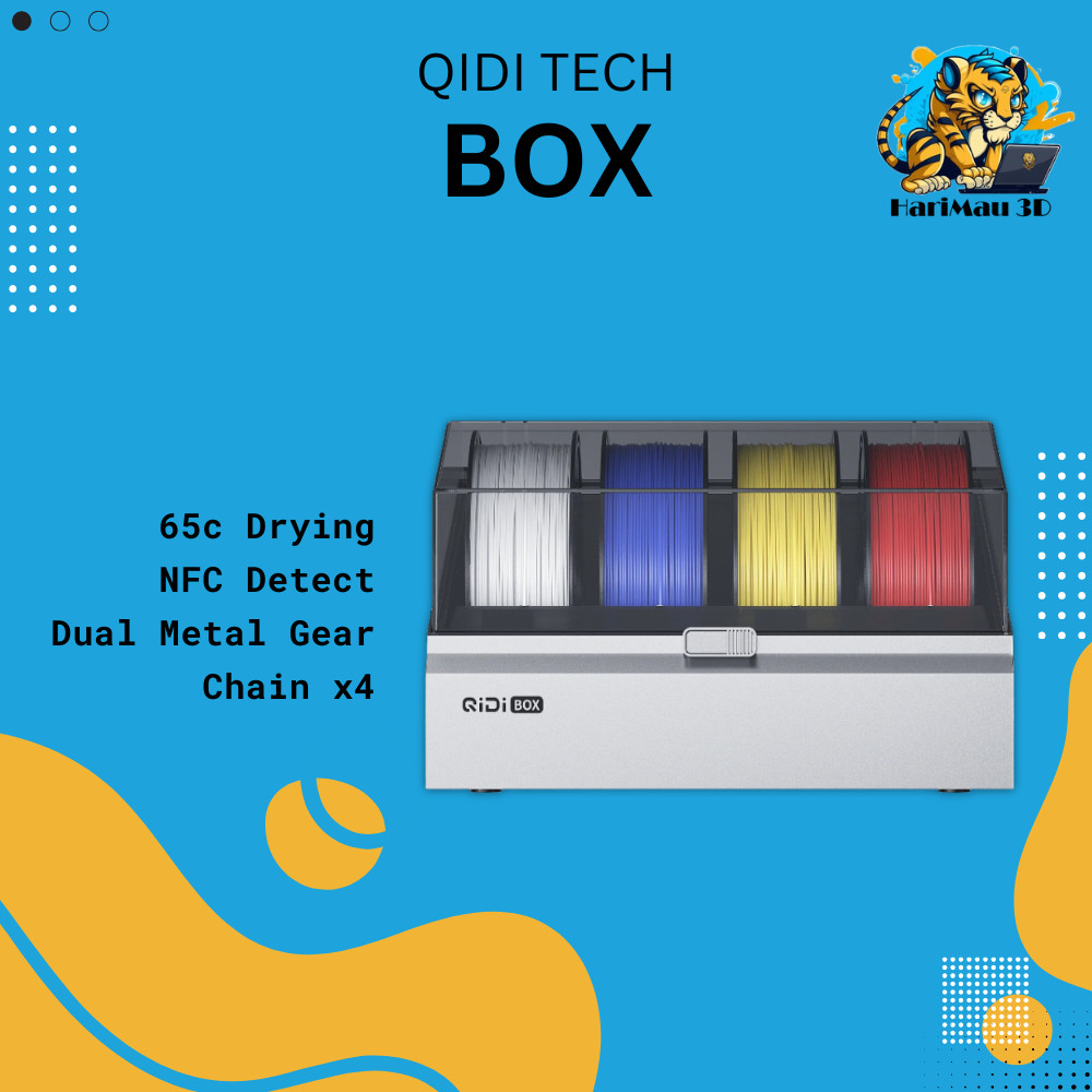 [ QIDI TECH ] QIDI BOX | 65c Drying | Dual Metal Gear | Shopee Malaysia