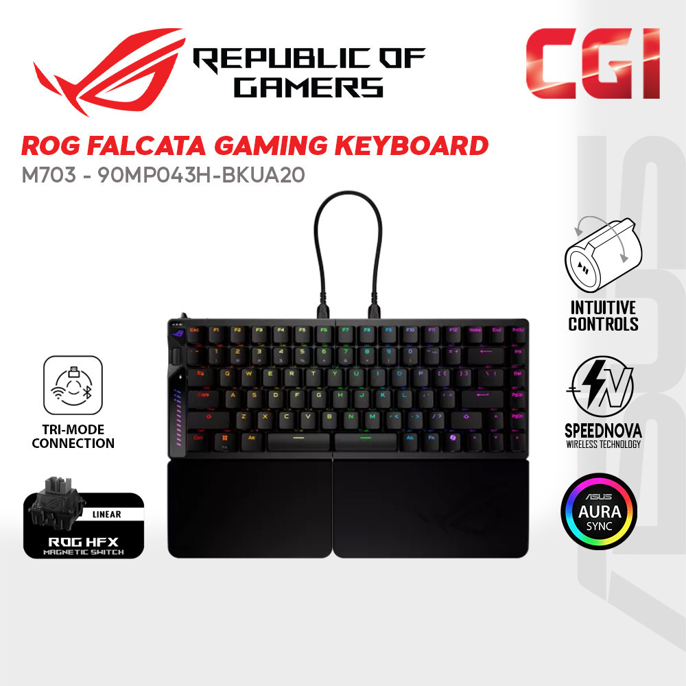 Asus ROG Falcata M703 Tri-Mode 75% Split Design ROG HFX V2 Magnetic ...