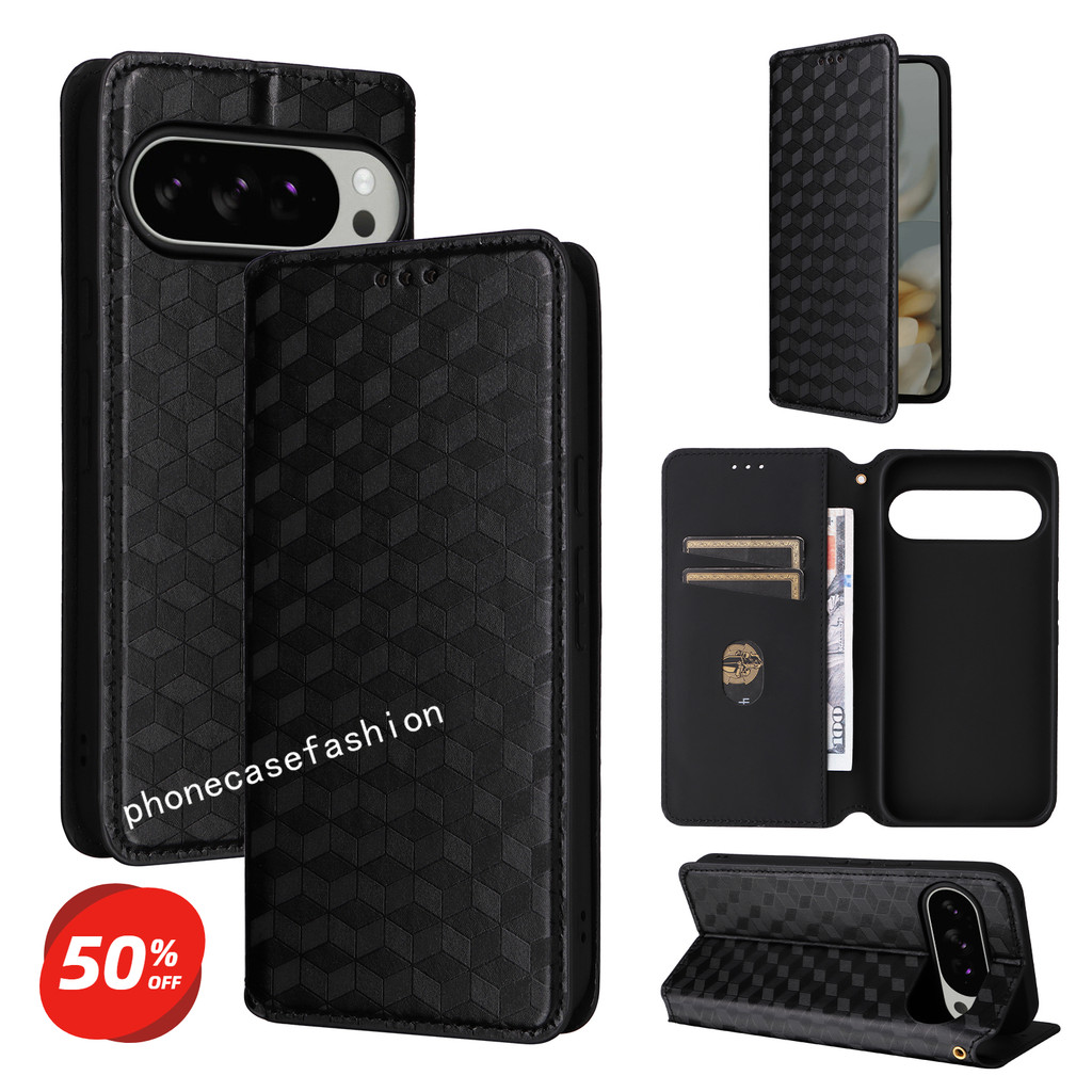 Eastcoo Flip Wallet Case For Google Pixel 10/10Pro, [PU Leather TPU Bumper] [3 Card Slots] [Stand Function] [Magnetic Closure] Shockproof Protective Case Cover For Google Pixel 10/10Pro(2025) Purple
