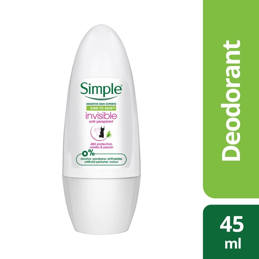 SIMPLE Roll on Deodorant Invisible 45ml | Shopee Malaysia