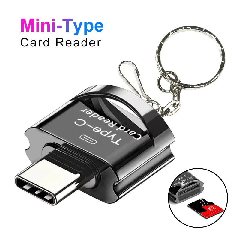 Mini TF Card Reader Micro-SD Card to Micro USB Type C OTG Adapter ...