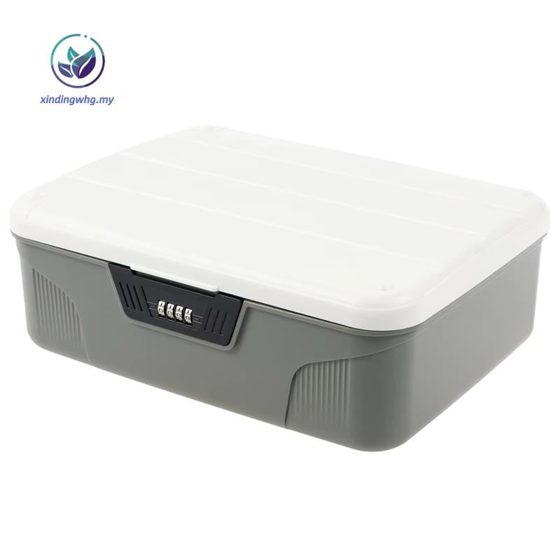 Plastic Lockable Box 4 Digit Password Organizer Sturdy Lockable Bin A ...
