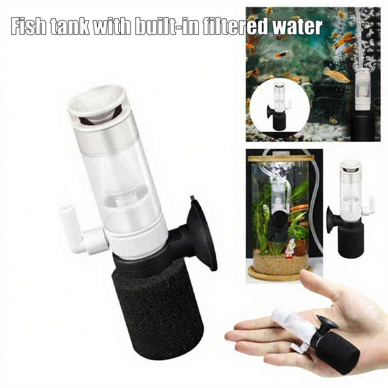 1Pcs External Mini Filter Small Pneumatic Filter Aquarium Mute ...
