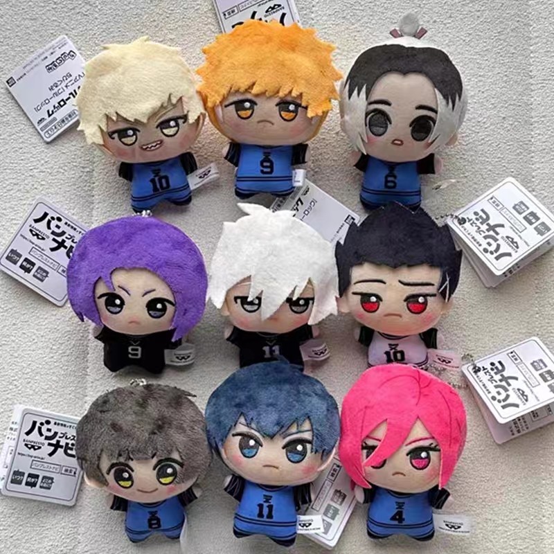 12cm New Blue Lock Plush Doll Keychain Cute Cartoon Keychain 蓝色监狱周边钥匙扣 ...
