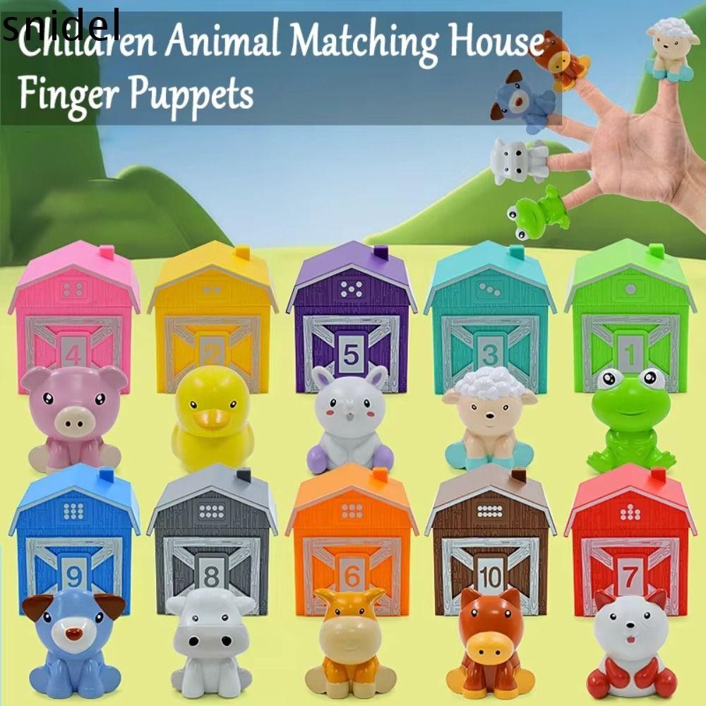 SNIDEL Animal Finger Puppets, Interactive Color Sorting Animal Matching ...