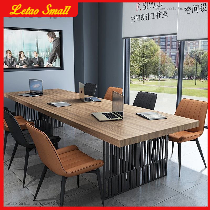 Solid wood conference desk office desk new workbench attic conference ...
