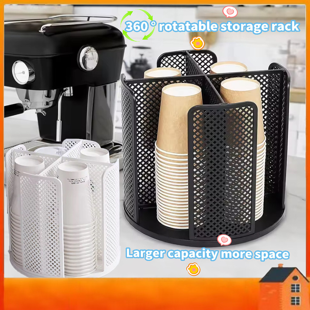 360° Rotating Kitchen Home Furnishing Rotatable Cup Storage Rack ...
