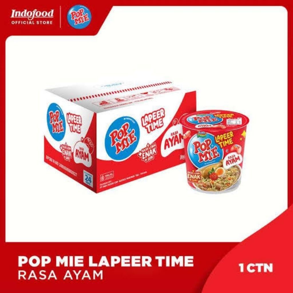 Pop mie Ayam mi instan kemasan Jumbo 75g//harga untuk Satu Karton ...