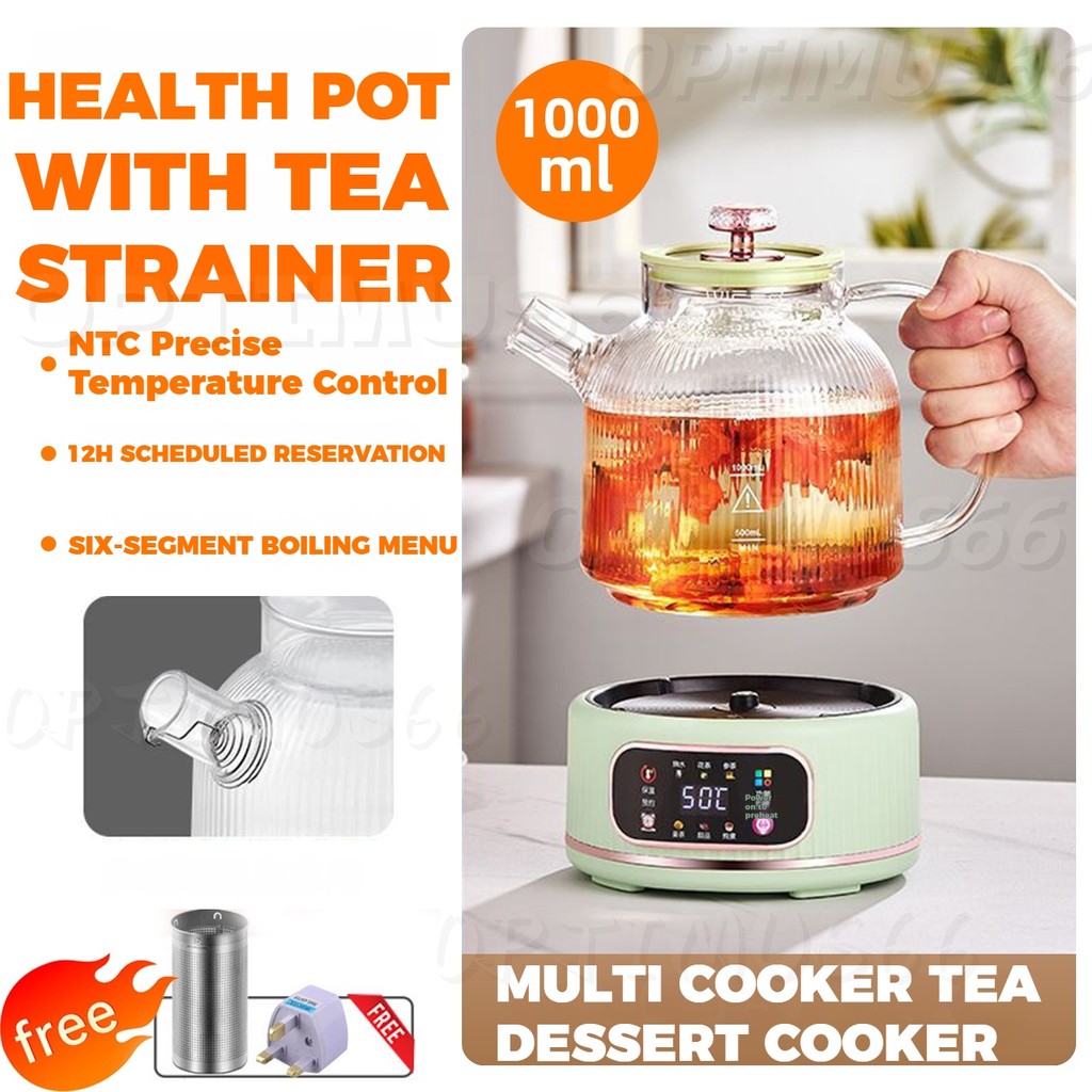 WIFER Portable Multi-function Kettle Electric Health Pot Teapot 1L ...