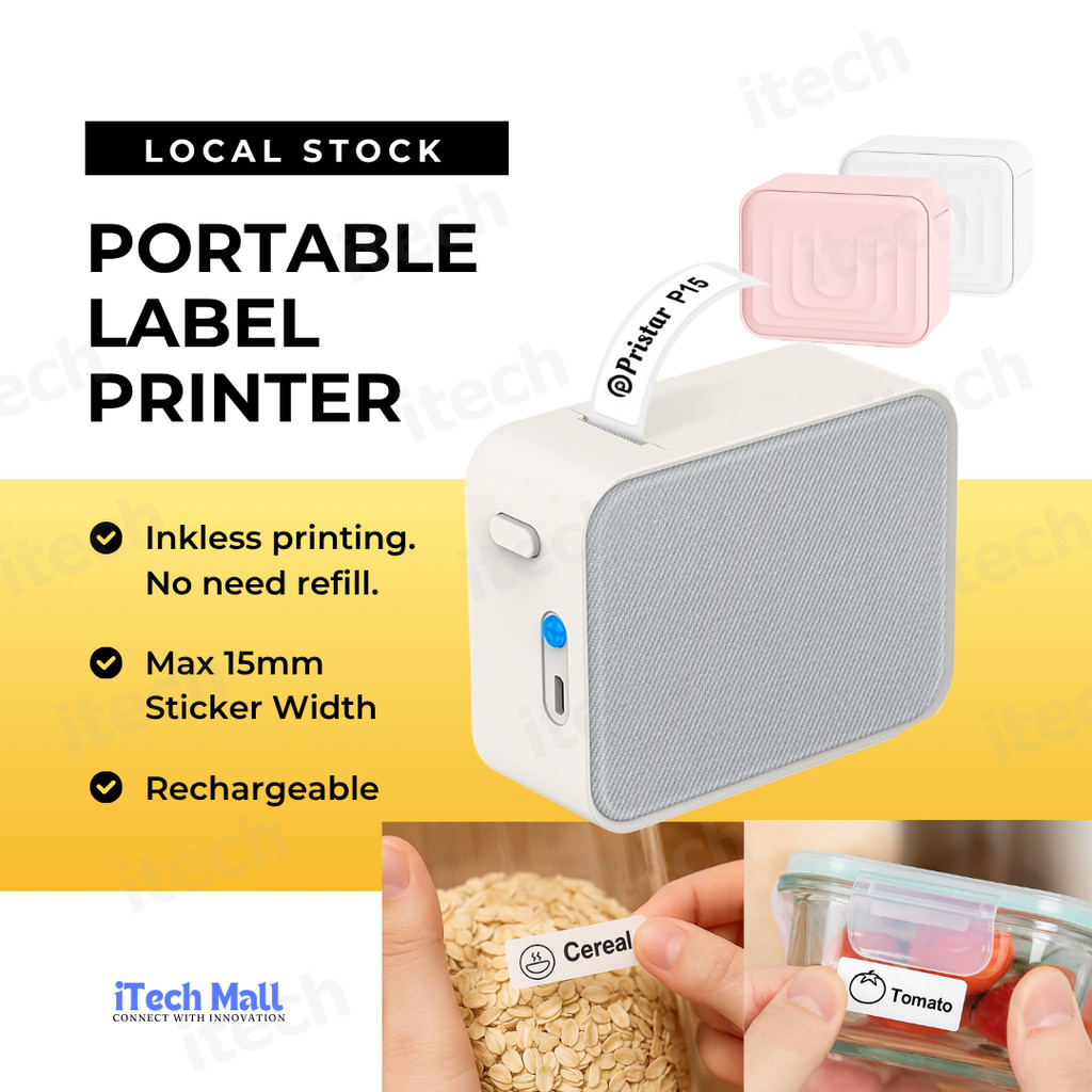 M1 Bluetooth Label Printer Name Sticker 15mm Portable Barcode Price Tag ...