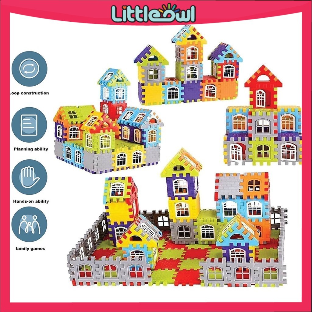 50/100 pcs House Building Blocks Kids Assemble Toys | Shopee Malaysia
