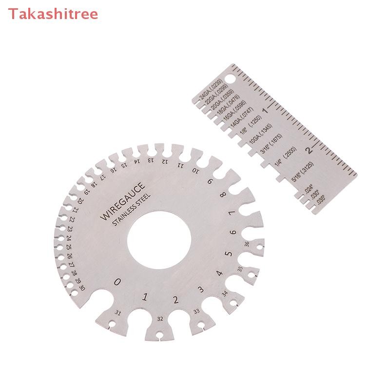 (Takashitree) 0-36 Round AWG SWG Wire Gauge Thickness Ruler Gauge ...