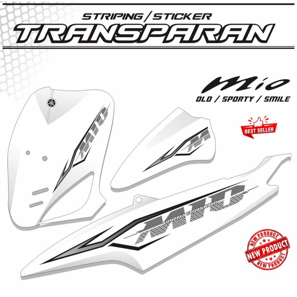 MIO OLD PREMIUM STICKERS / TRANSPARENT UV STRIPING | Shopee Malaysia