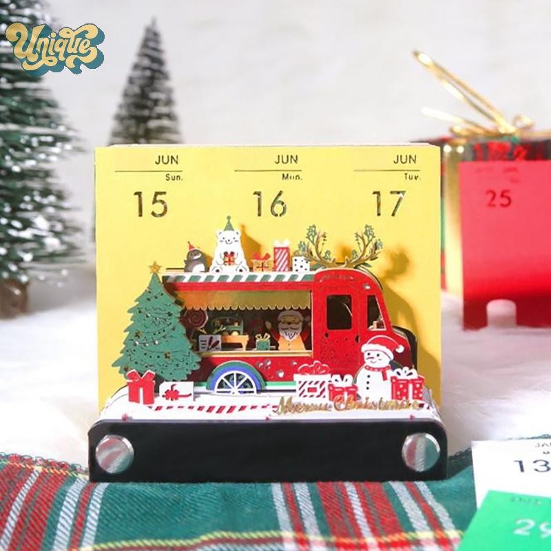 (Unique) Time Piece Calendar 2026 Desk Calendar With LED Light 3D Tear ...