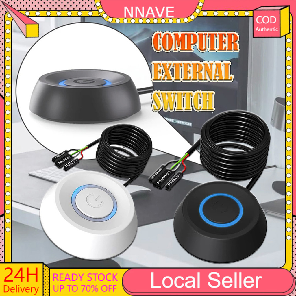 Desktop Computer Switch PC Remote Start Control With 2M Extension Cable ...