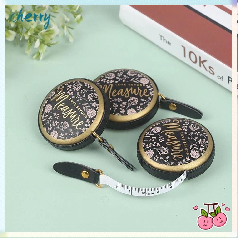 CHERRY Measure Ruler Retro Sewing Retractable Centimeter Inch Roll Tape ...