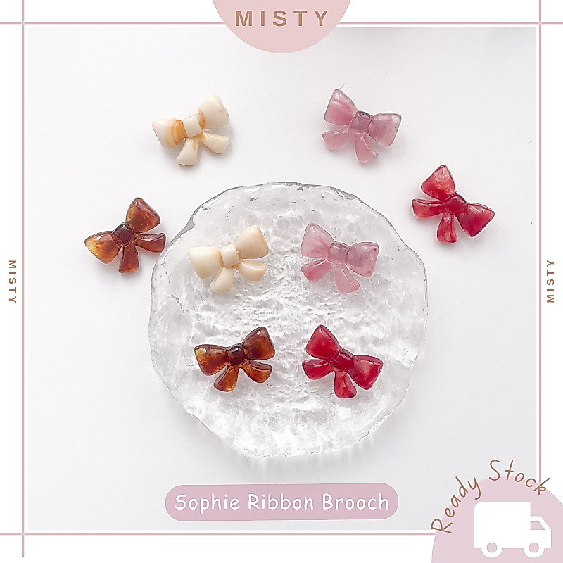 MISTY l Sophie Ribbon Brooch Kerongsang Reben Bahu Pin Tudung Besar ...