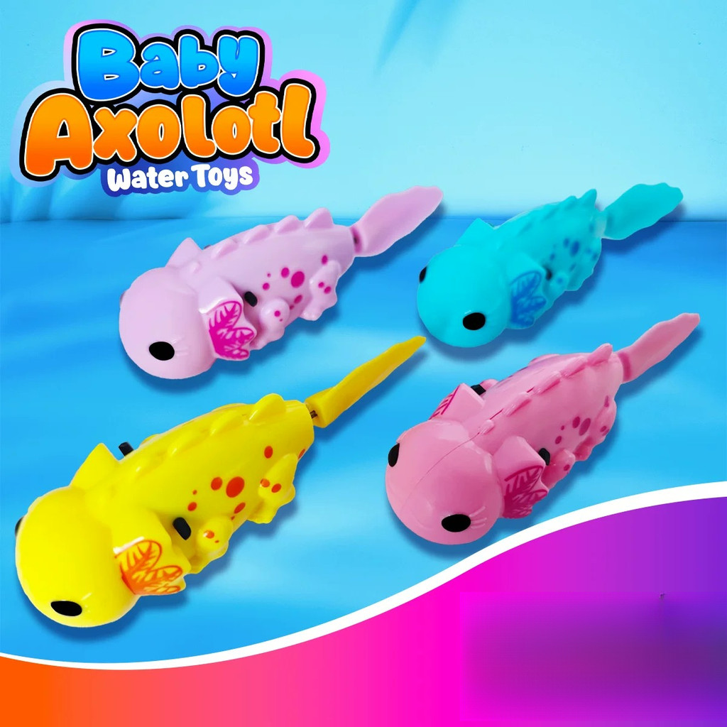 Make Bath Time Fun! Robo Alive Swimming Axolotl Fish Toy, Interactive ...