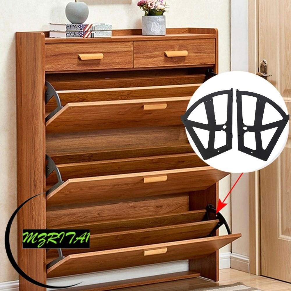 sourcing map 4Pcs Shoes Drawer Cabinet Hinges 2 Layers Steel Furniture