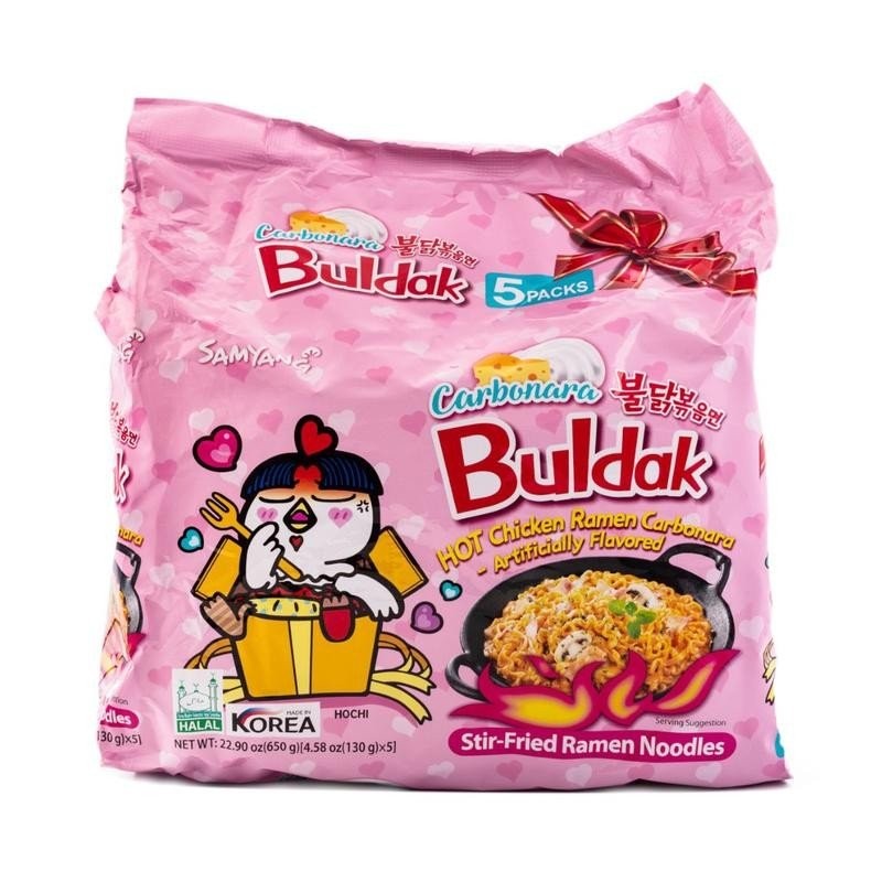 Samyang Buldak Ramen Carbonara Perisa Ayam Panas 5pk 22.9 oz, Pansit ...