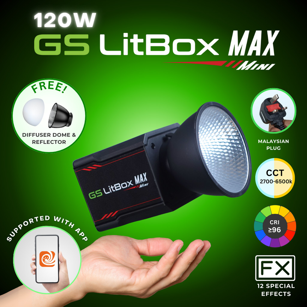 GS LitBox Max Mini 120w Mini COB LED Studio Light for Live Stream and ...