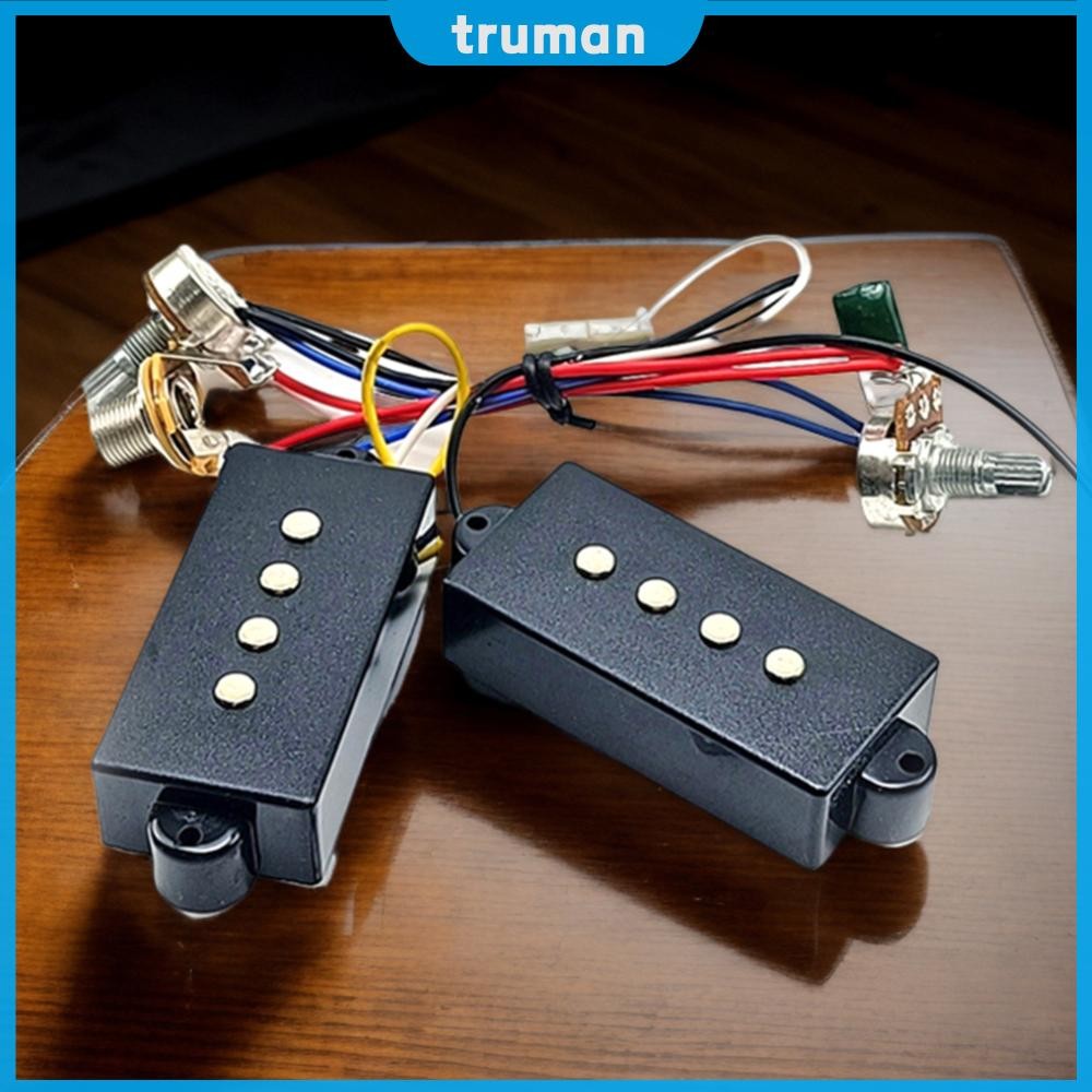 1set Bass Guitar Tone Control Wiring Harness 4 Strings Bass Pickup Set ...