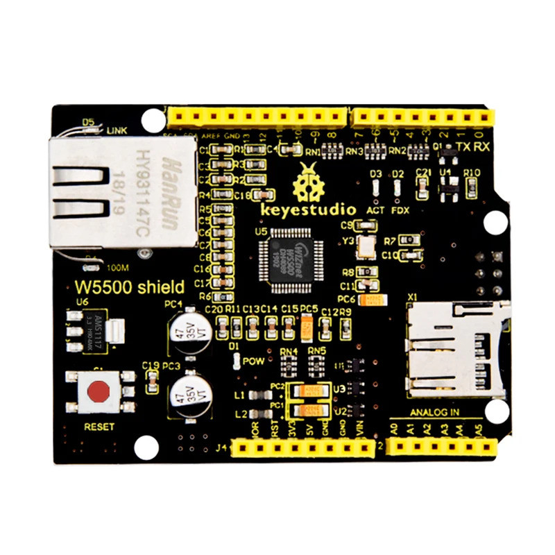 Keyestudio W5500 Ethernet Shield Papan Pengembangan Kawalan Ethernet ...