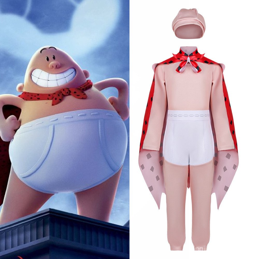 Captain Underpants Cos Clothes Same Movie Style Cosplay Halloween Funny ...