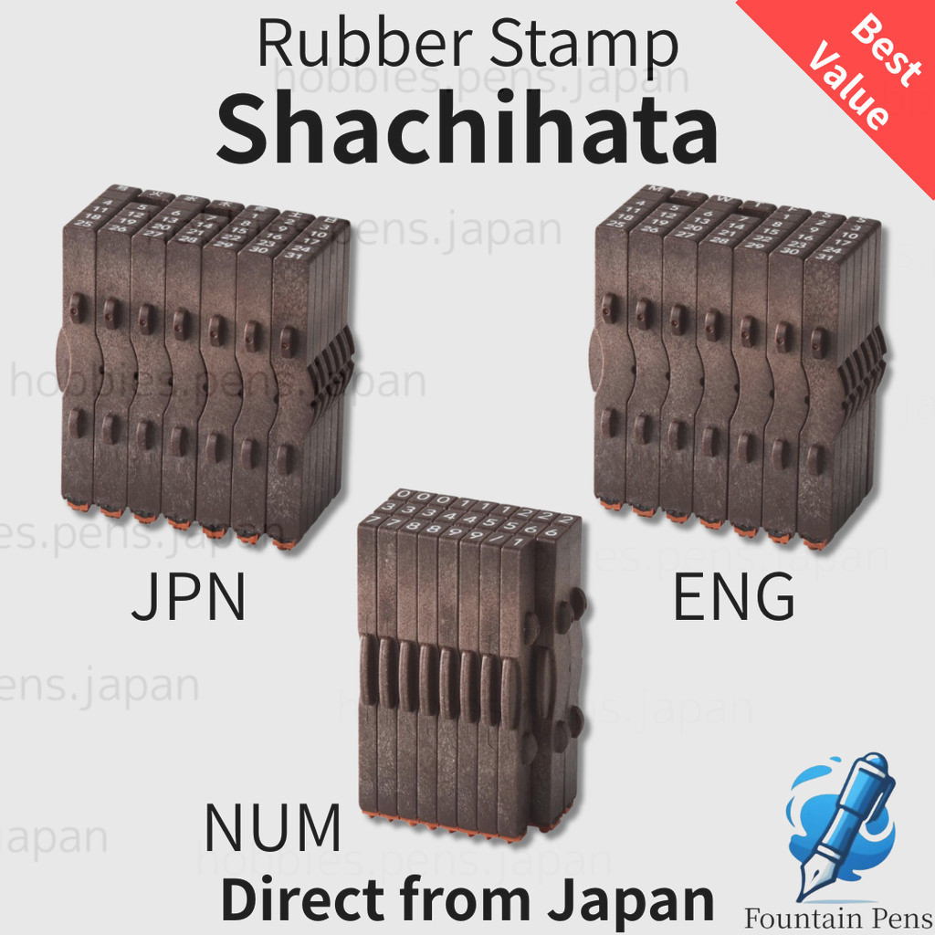 Shachihata Rubber Stamp Linked Numbers Stamp Perpetual Calendar English ...