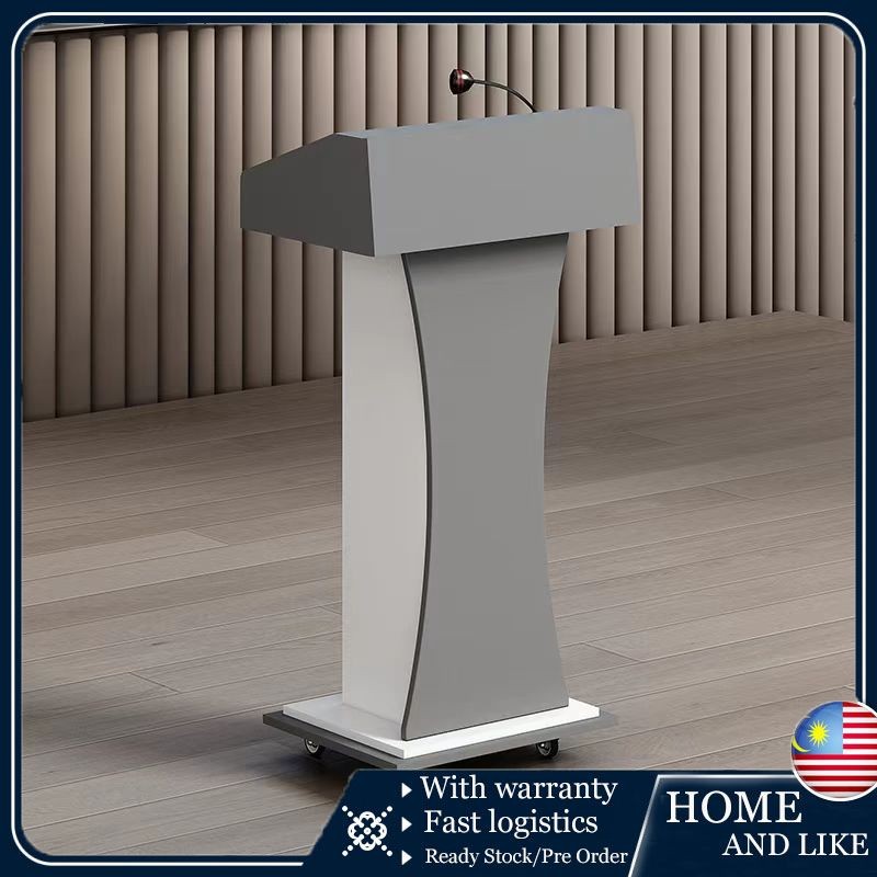 Simple Podium Movable Podium Reception Desk Podium Stage Wood Rostrum ...