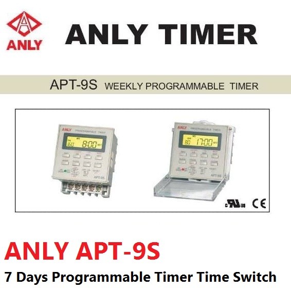 Genuine ANLY APT-9S 7 Days Programmable Timer Time Switch (Taiwan ...