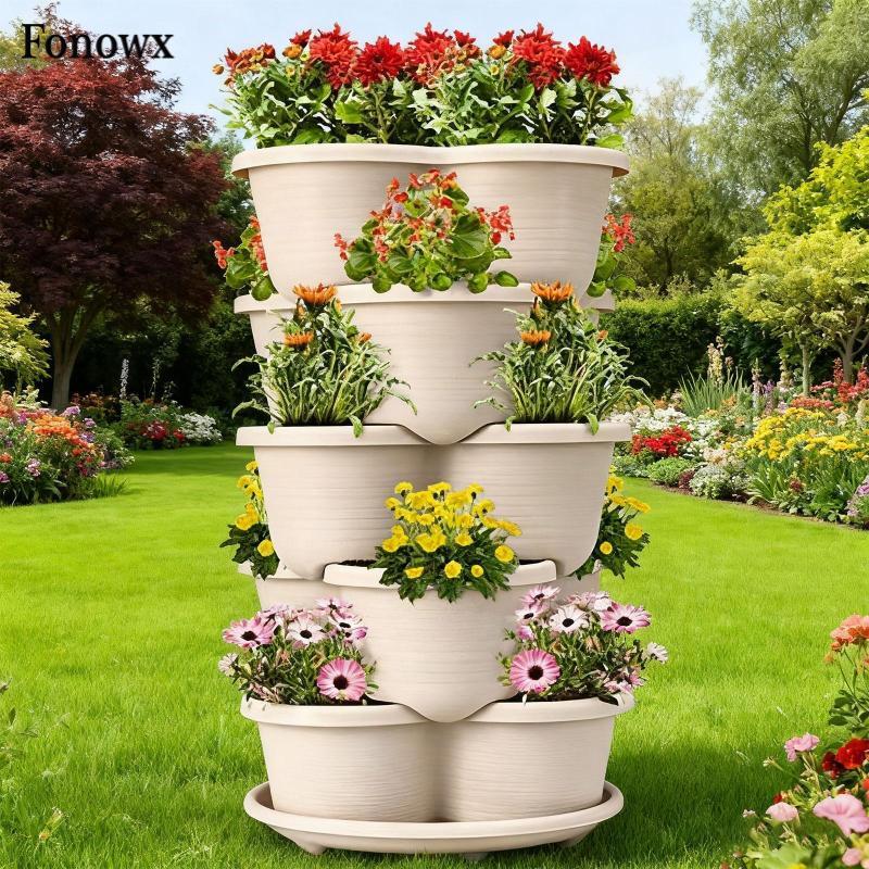[AbabixaMY] Vertical Gardening Stackable Planter Gardening Pot ...