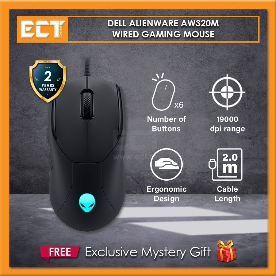 Dell Alienware AW320M Wired Gaming Mouse with 19000 Native DPI and ...
