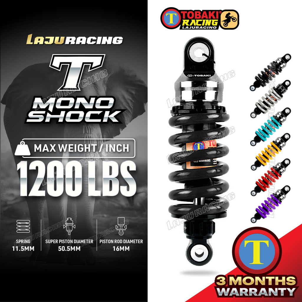 TOBAKI RACING Monoshock Absorber RS150R Y125Z RAIDER150 Fi 225MM 250MM ...