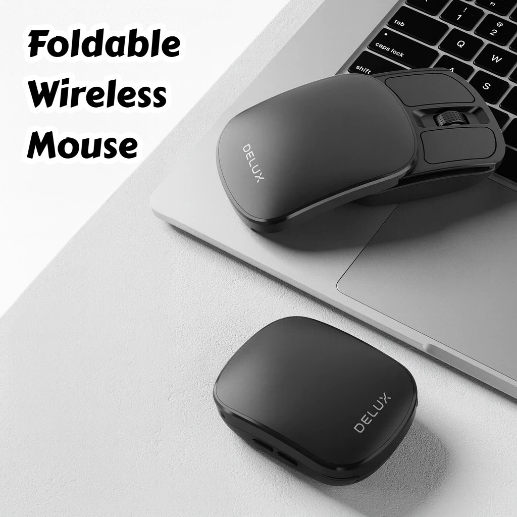 Delux MF20 Foldable Wireless Bluetooth Mouse Mini Portable for Laptop ...