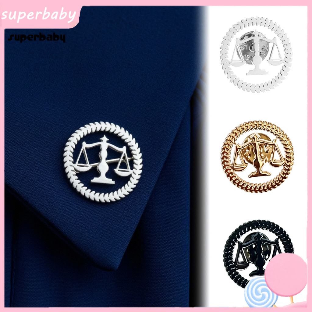 Superbaby Vintage Lapel Pin Lawyer Scale Brooch Justice Scale Lapel Pin ...