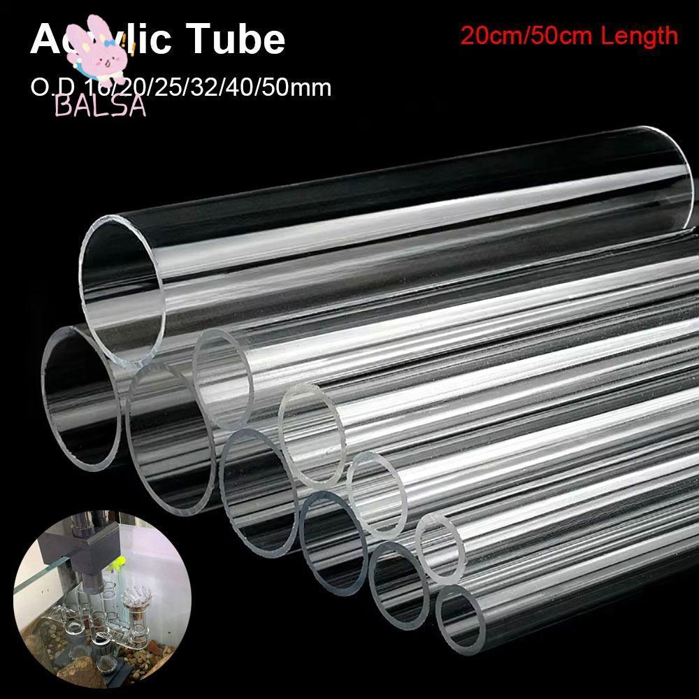 BALSA 1Pcs Acrylic Tube, DIY O.D 16/20/25/32/40/50mm Fish Tank Pipe, 20 ...