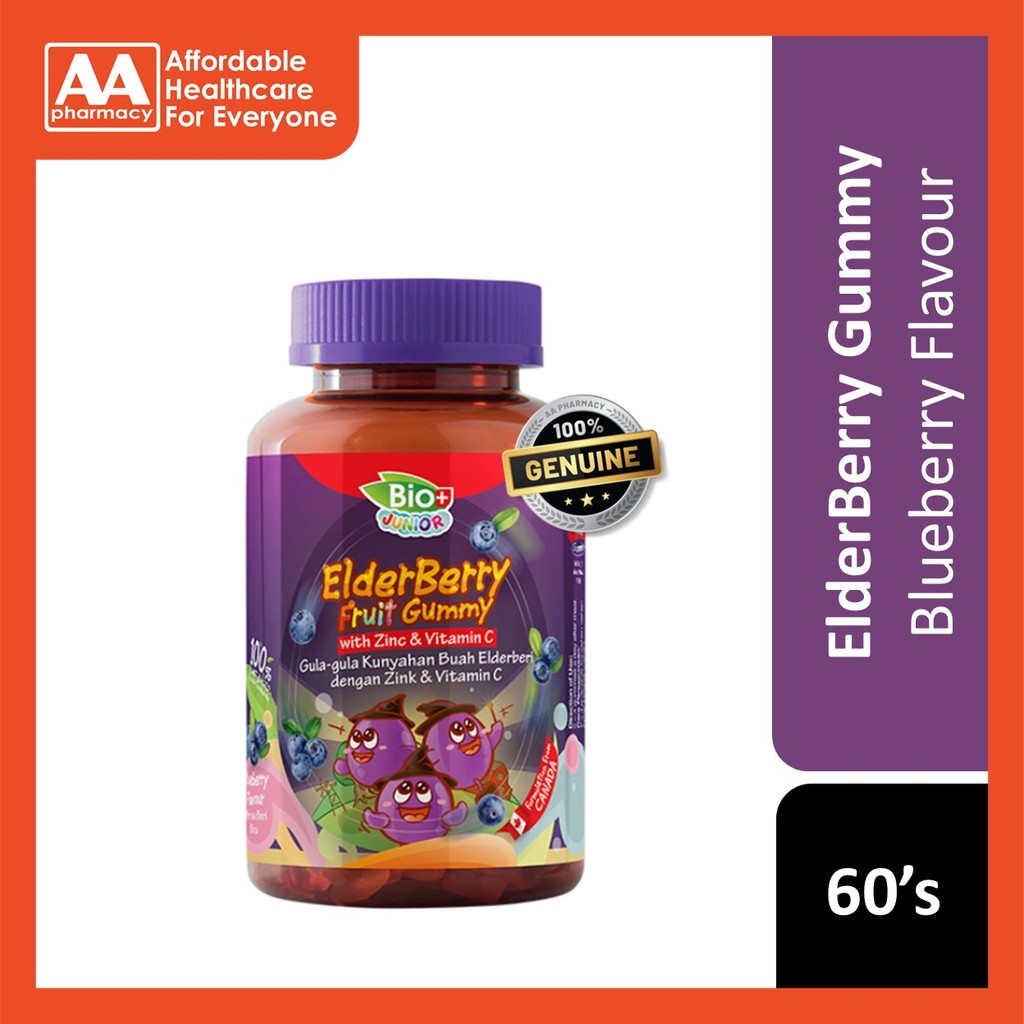 BioPlus Junior Elderberry Fruit Gummy with Zinc & Vitamin C 60's ...