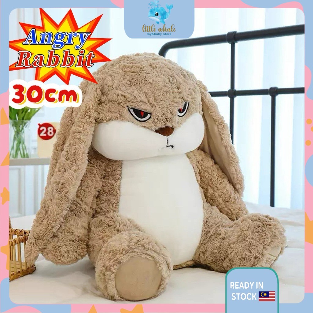 🐳Angry Rabbit Plush Toy Cute Animal Plushie Doll Kawaii Stuffed Soft ...