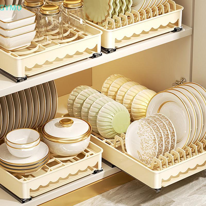 [GYMO] Pull Out Drawers For Cabinets Slide Out Dish Drying Rack With ...