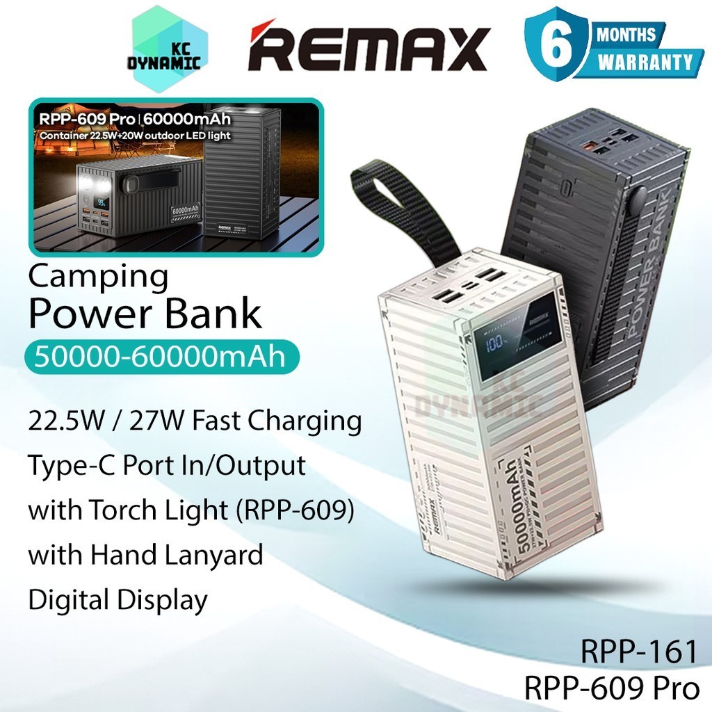 Remax RPP-609 Pro 60000mAh Powerbank 22.5W Fast Charging RPP-161 ...