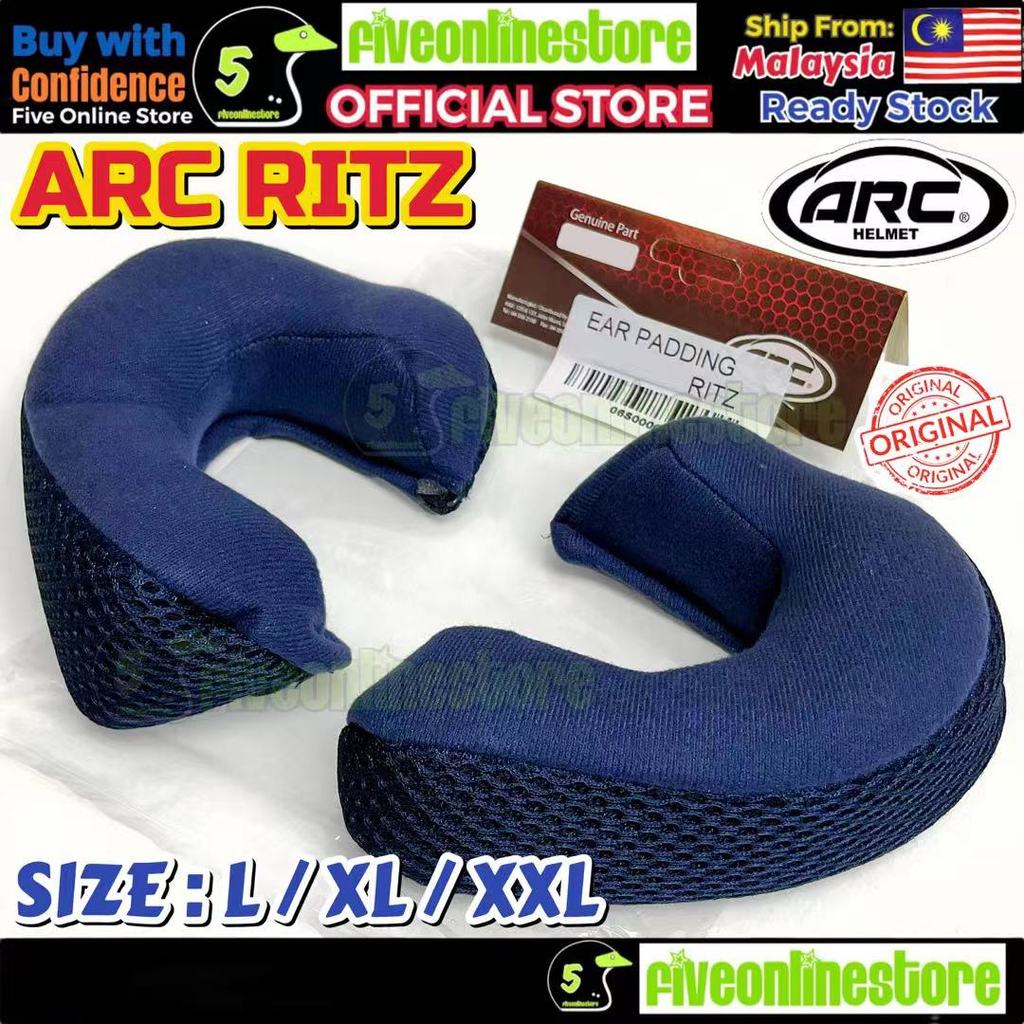 ARC Ritz L XL XXL Helmet Side Sponge Inner Pad Repalcement Set Padding ...