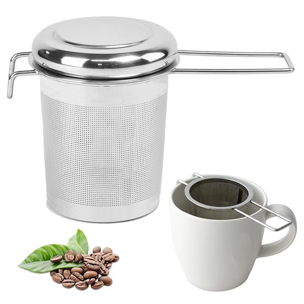 304 Stainless Steel Tea Filter, Microporous Tea Filter with Lid and ...
